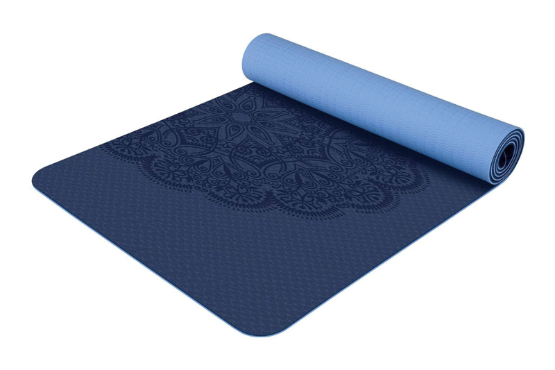 Double Layer Two Tone Non Slip TPE Foam Fitness Eco Friendly Yoga Mat
   