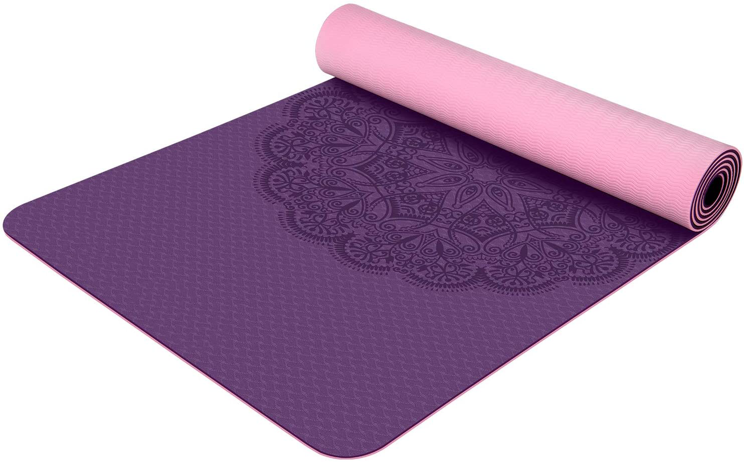 Double Layer Two Tone Non Slip TPE Foam Fitness Eco Friendly Yoga Mat
   