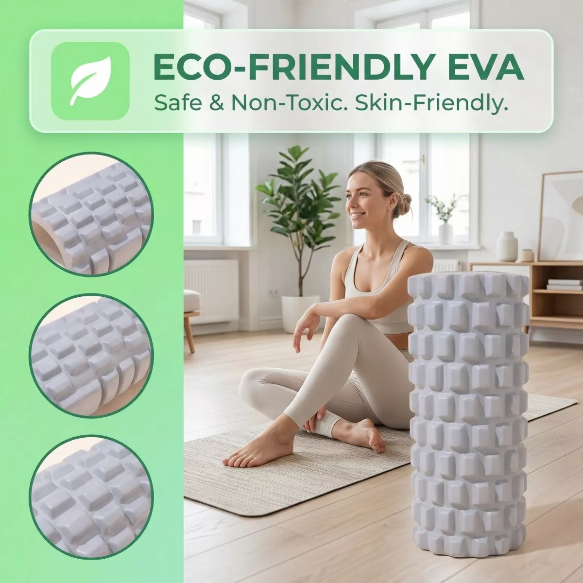 Hollow Soild Color EVA Yoga Roller